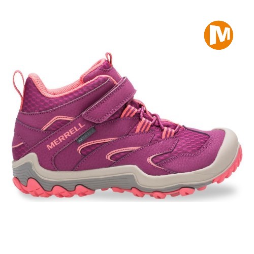Merrell Chameleon 7 Access Mid A/C Waterproof Winterstiefel Kinder Rosa [DE-FQPHI]